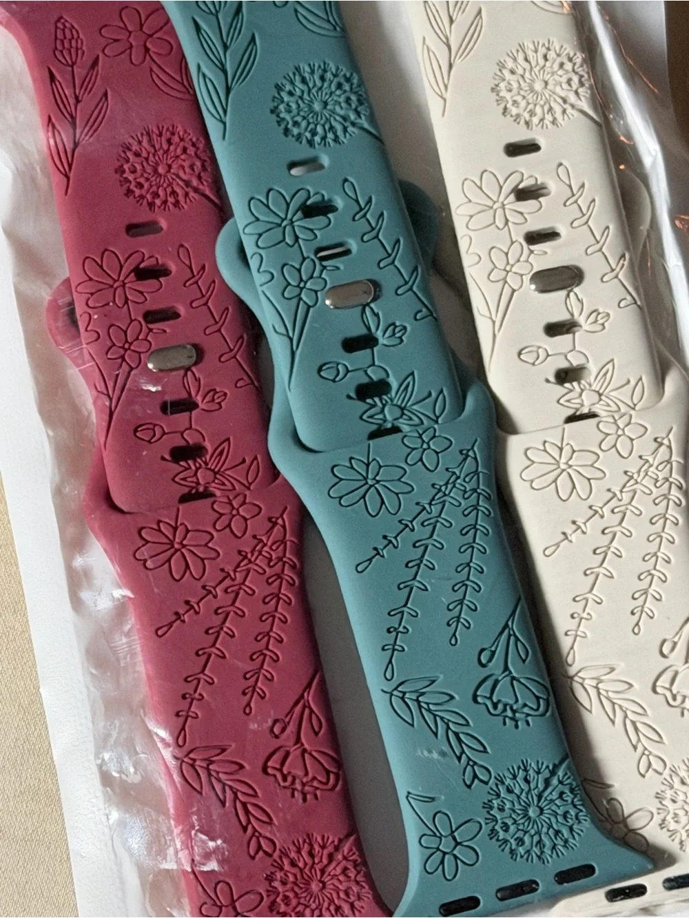 Silicone Bands for Apple Watch SE 44mm- 3 pack